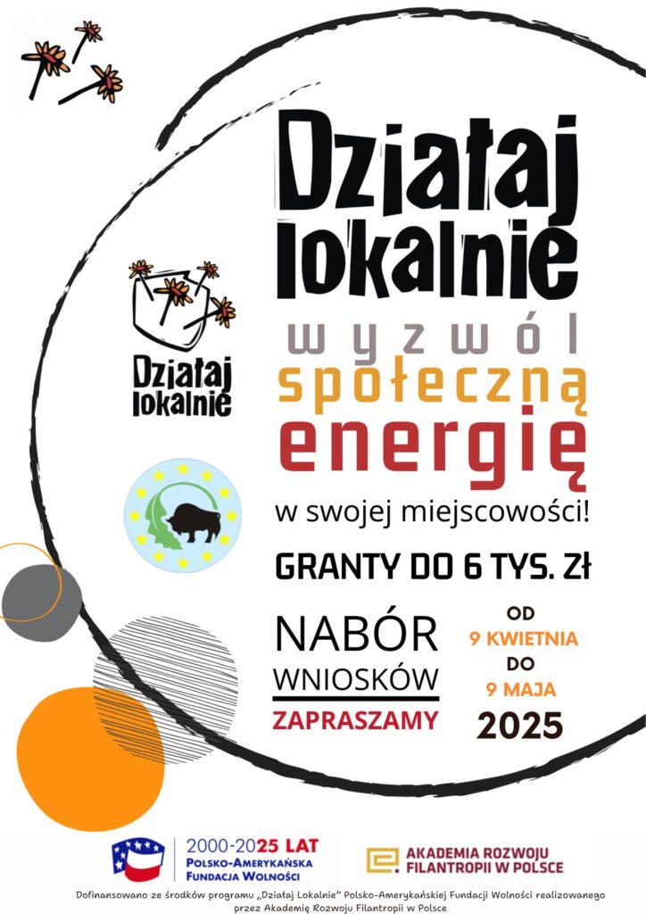 Plakat programu Działaj Lokalnie - edycja 2025